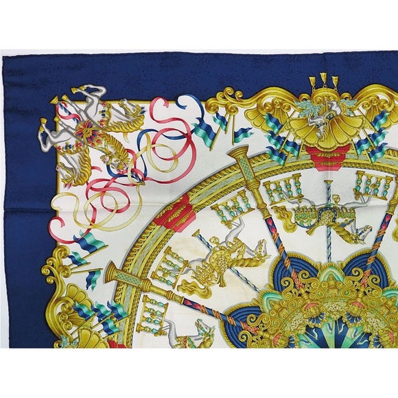 Hermes Multicolor Carousel Silk Scarf - Picture 3 of 12